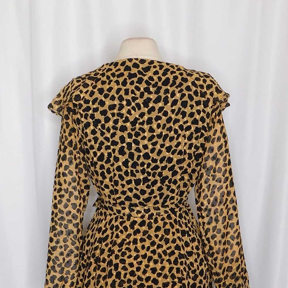 FREE PEOPLE Leopard Print Frenchie Mini Wrap Dres… - image 9