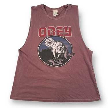 Obey Obey Wolf Tank Top Size Small