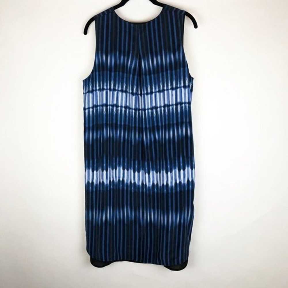 Vince 100% Silk Tie Dye Stripe Double Layer Sleev… - image 3
