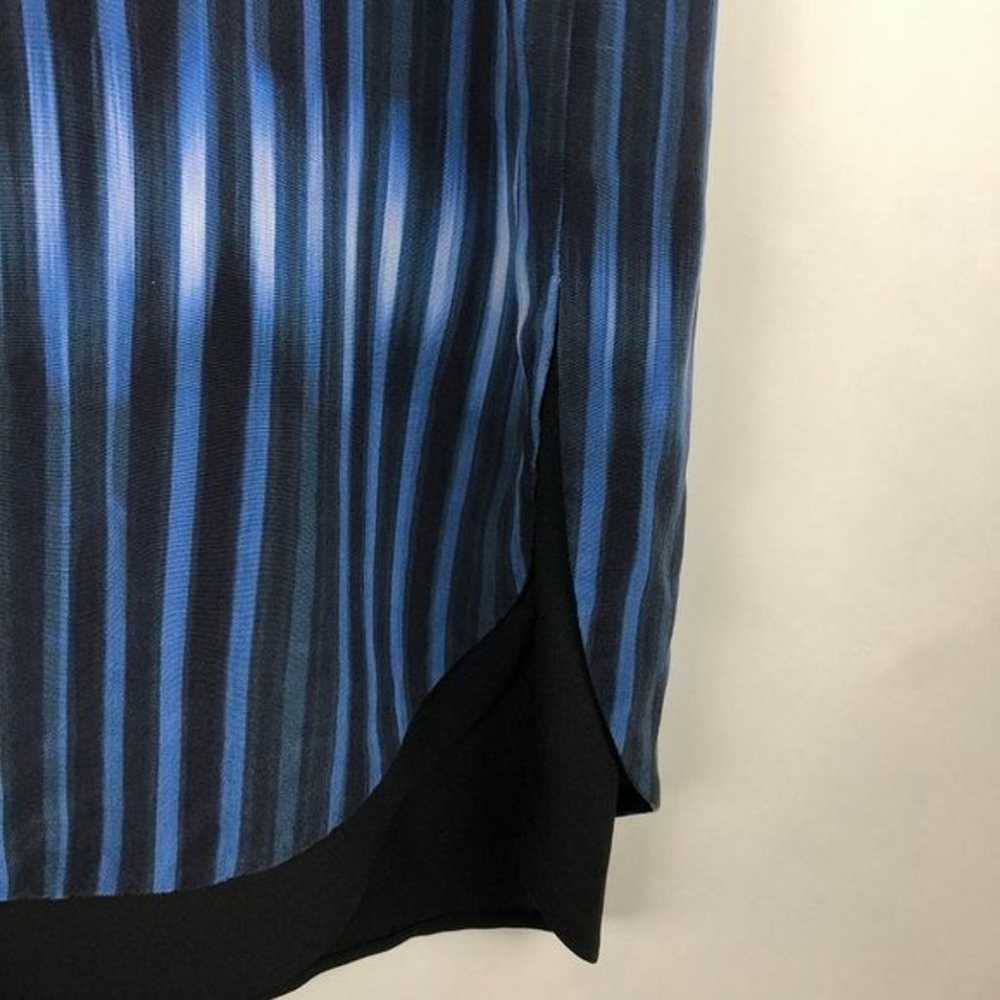 Vince 100% Silk Tie Dye Stripe Double Layer Sleev… - image 5