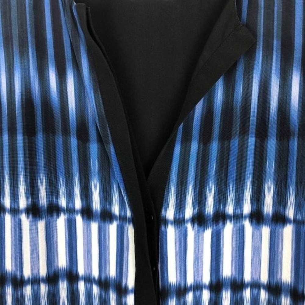 Vince 100% Silk Tie Dye Stripe Double Layer Sleev… - image 7