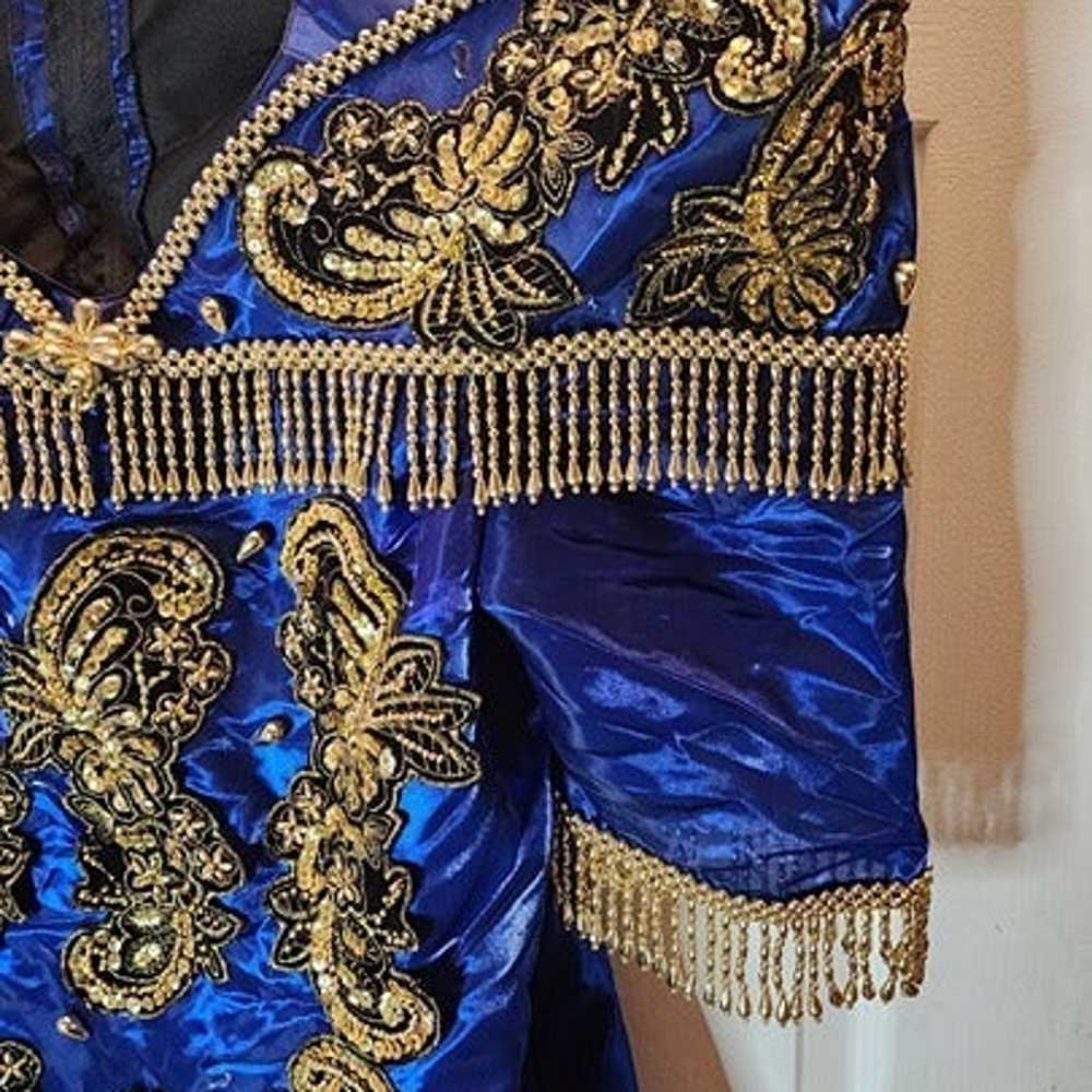 CostumeRoyal Blue and gold High rise shoulder que… - image 12