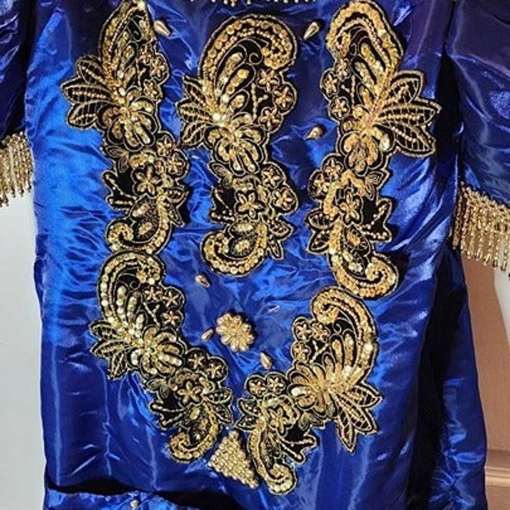 CostumeRoyal Blue and gold High rise shoulder que… - image 5