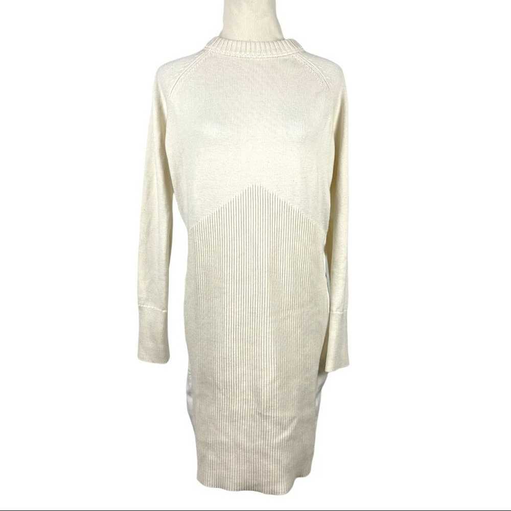 Athleta Mesa Hybrid Sweater Dress in Dove White M… - image 2