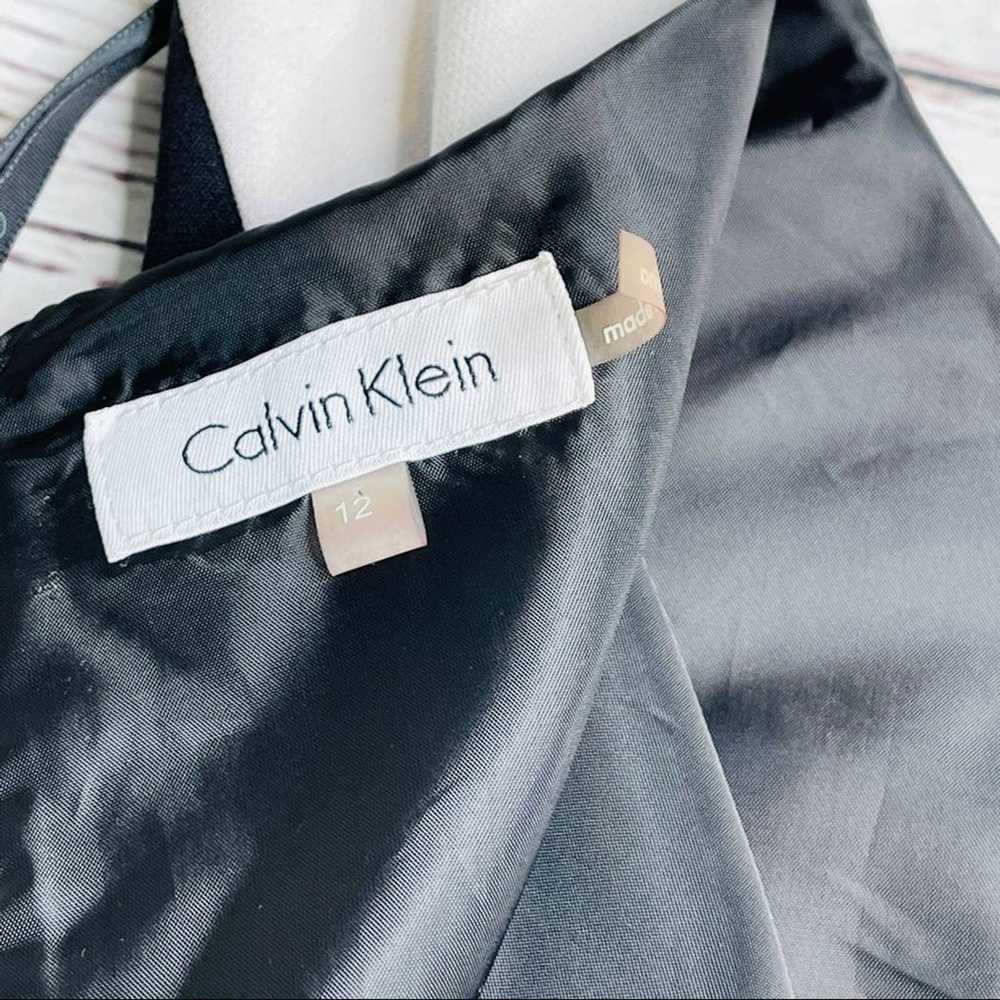 Calvin Klein black and white sheath dress gold ac… - image 12