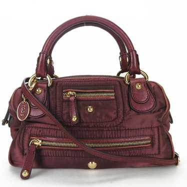 Tod's TOD'S 2way handbag shoulder nylon leather r… - image 1