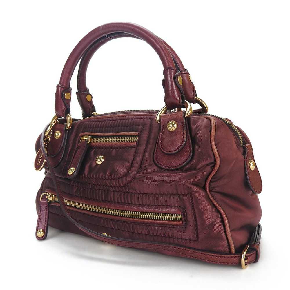 Tod's TOD'S 2way handbag shoulder nylon leather r… - image 2