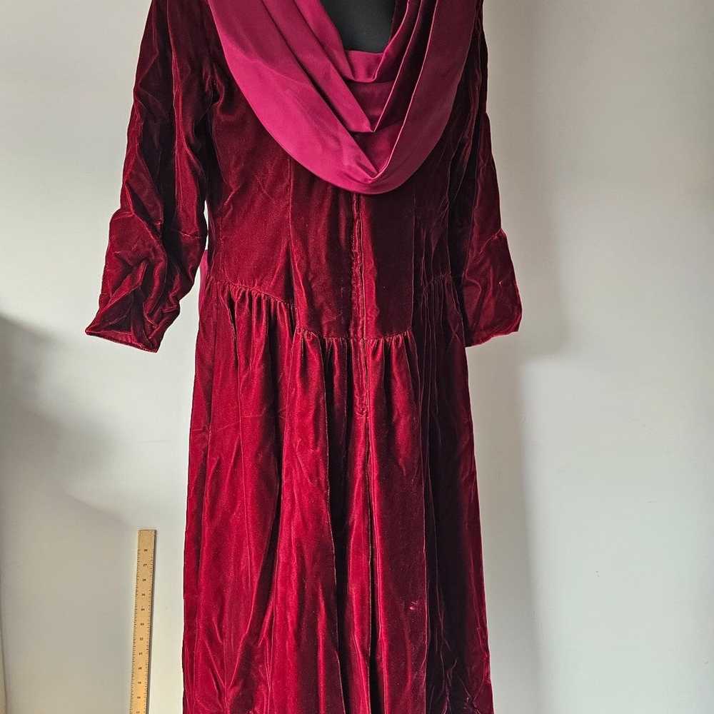 Antique Large Size Vintage Velvet Dress - image 1