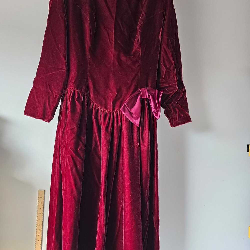 Antique Large Size Vintage Velvet Dress - image 2