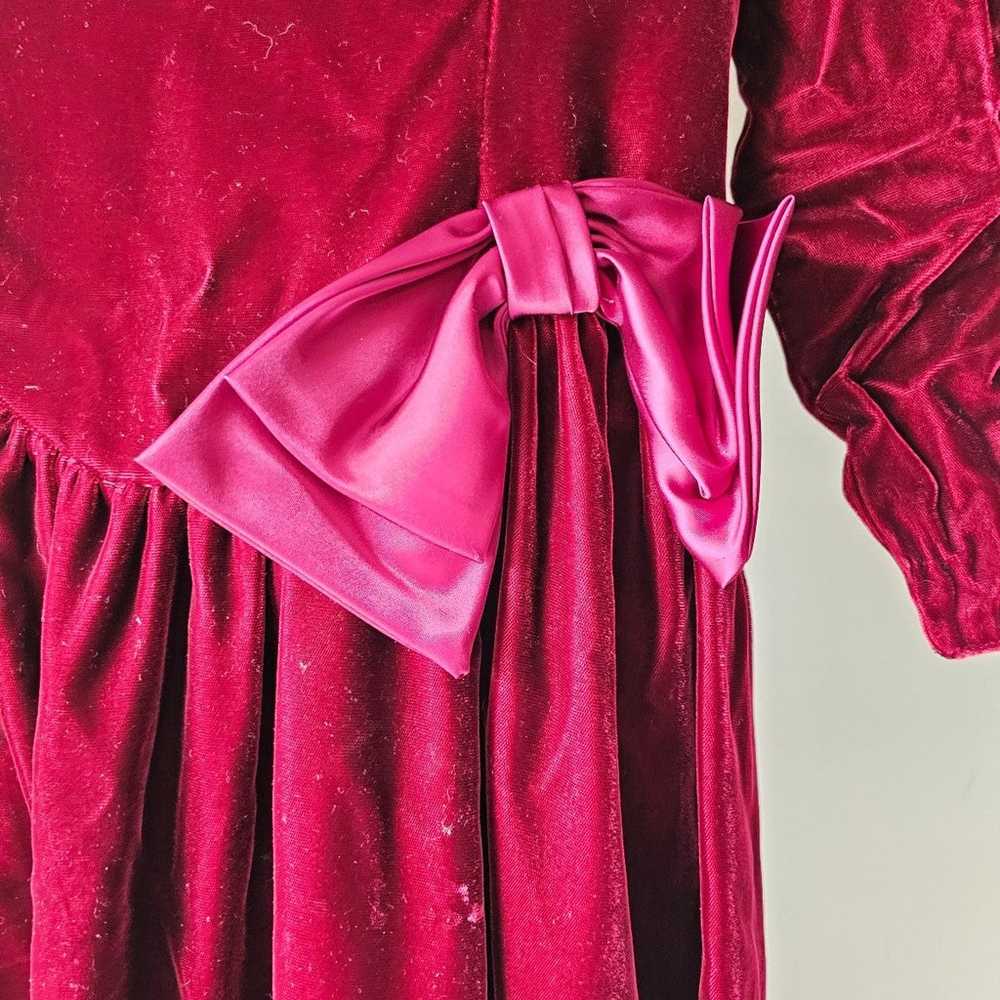 Antique Large Size Vintage Velvet Dress - image 3