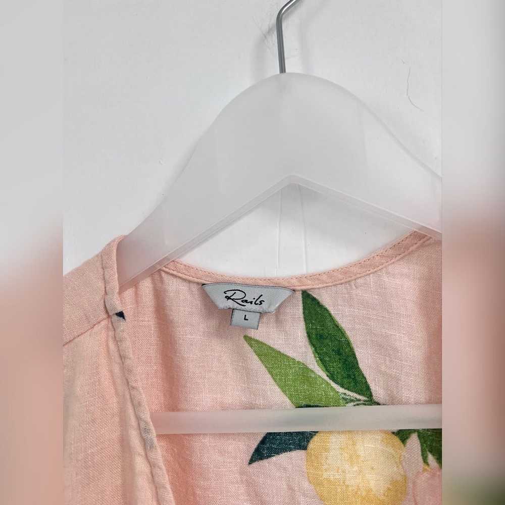 Rails Koreen Linen Pink Grapefruit Wrap Dress Siz… - image 4