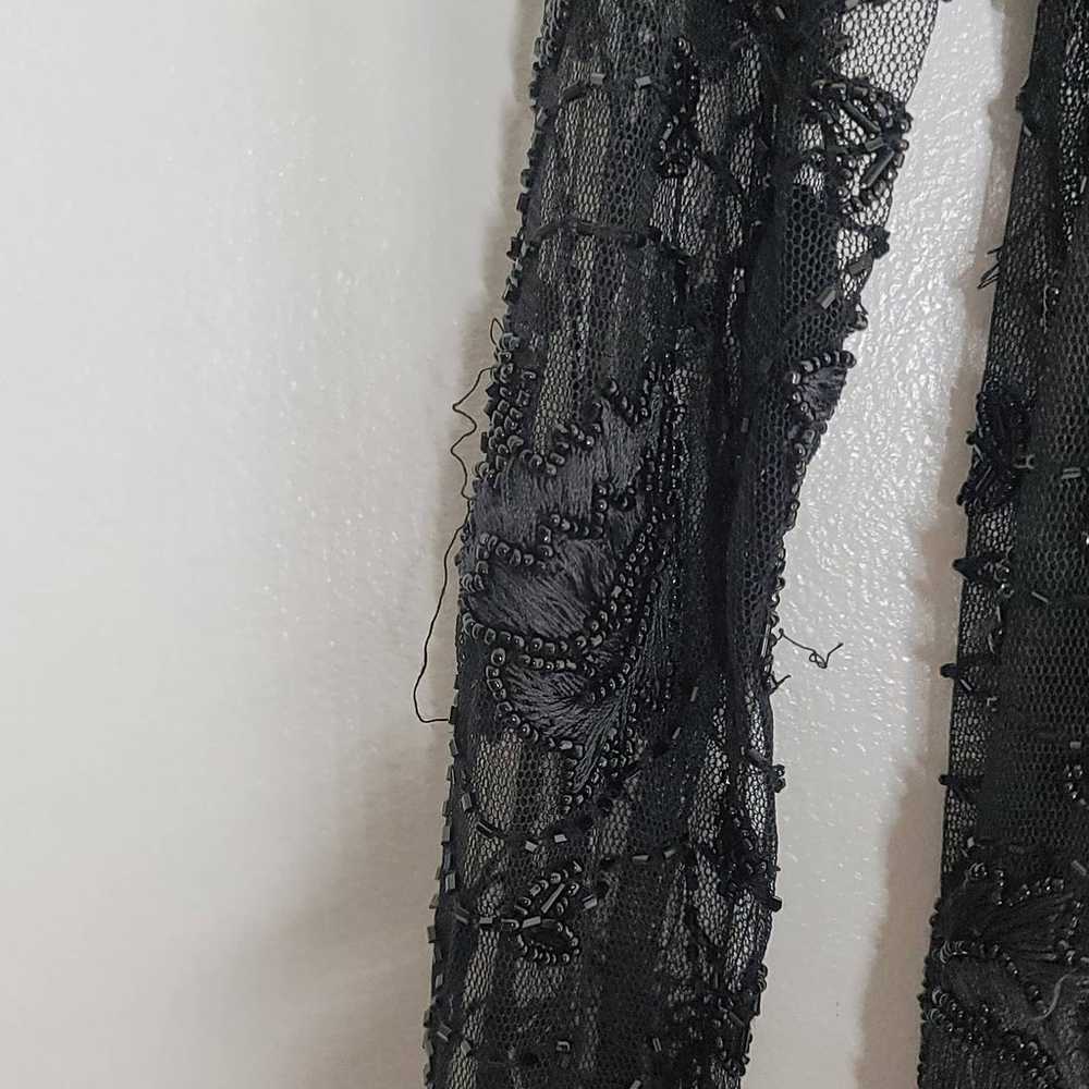 Vintage Stenay Gown Size 12 Black Dress Beaded Ov… - image 11