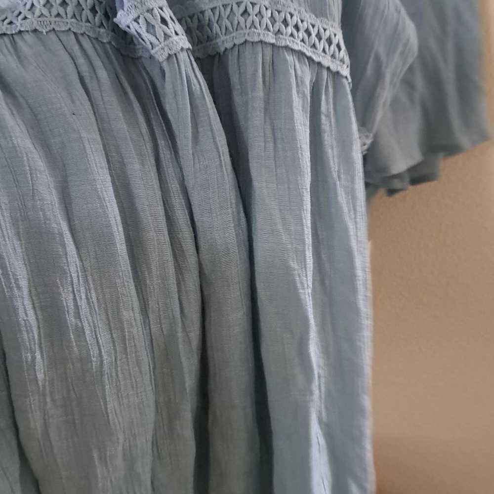 Yarn & Sea • Baby Blue Mini Dress Flowy Fit & Fla… - image 6
