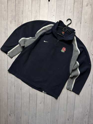 England Rugby Fleece Jacket Nike Vintage Size L 