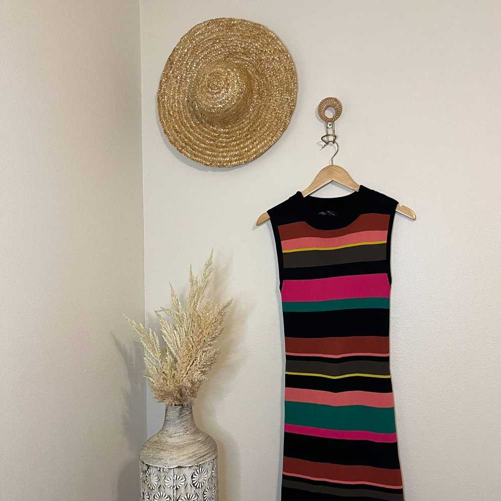 New York & Company Rainbow Boho Striped Knit Body… - image 5