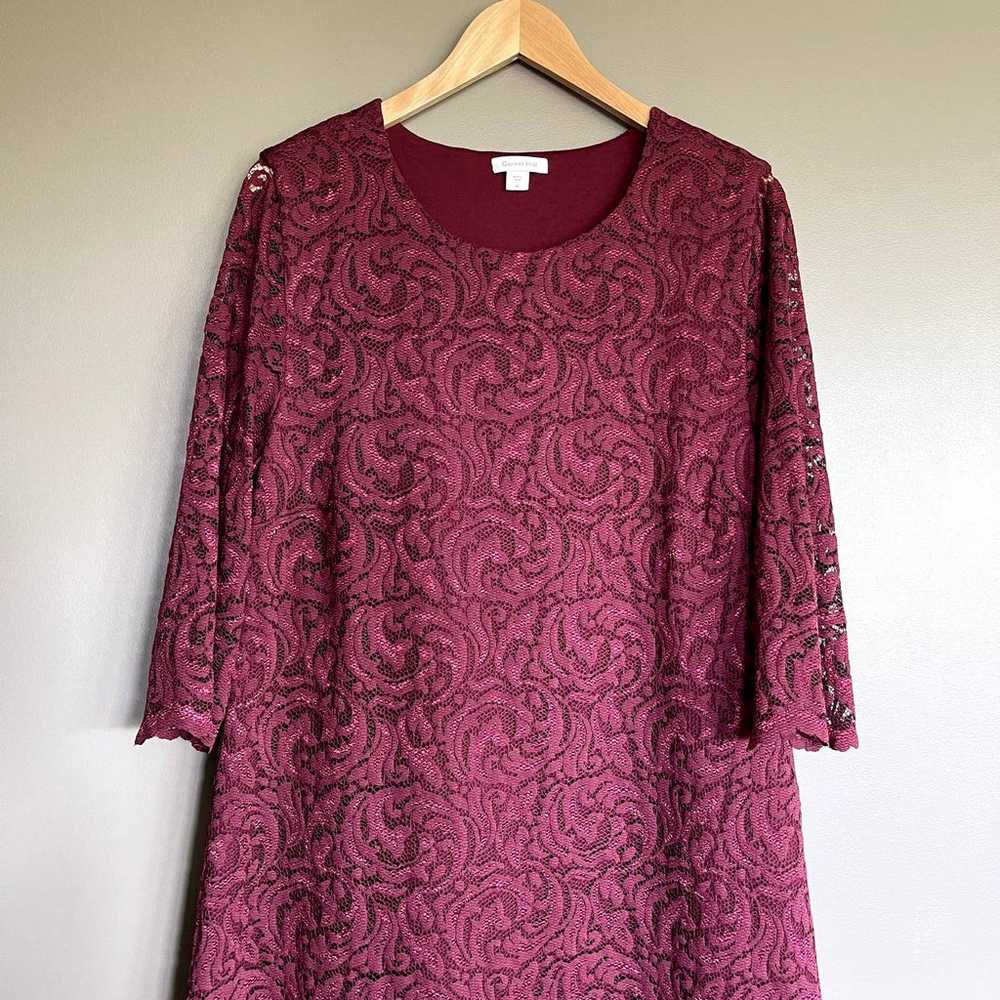 Garnet Hill Three-Quarter-Sleeve Lace Dress Size … - image 5