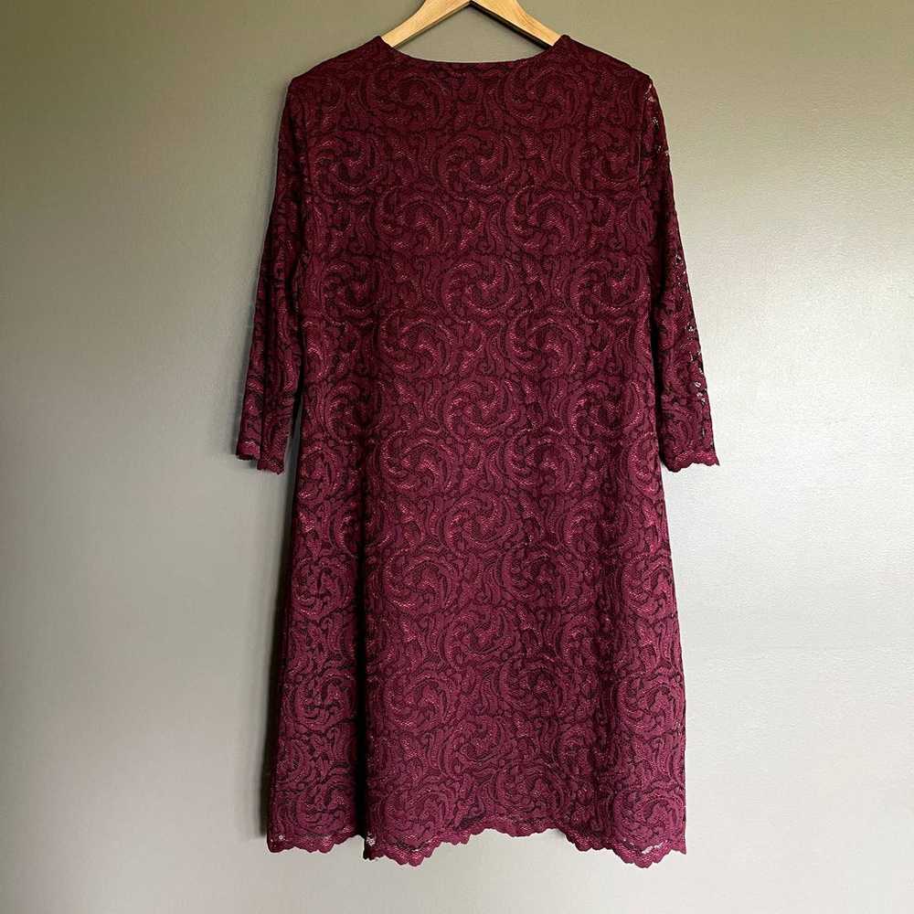 Garnet Hill Three-Quarter-Sleeve Lace Dress Size … - image 9