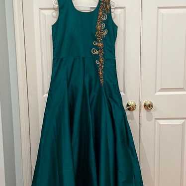 Green Anarkali Indian Dress