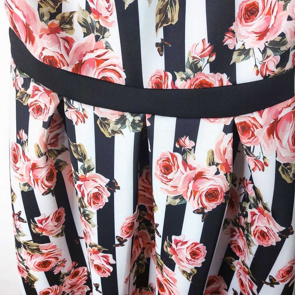 Lalagen NWT Rose Stripe Fit & Flare Scuba Dress XL - image 3
