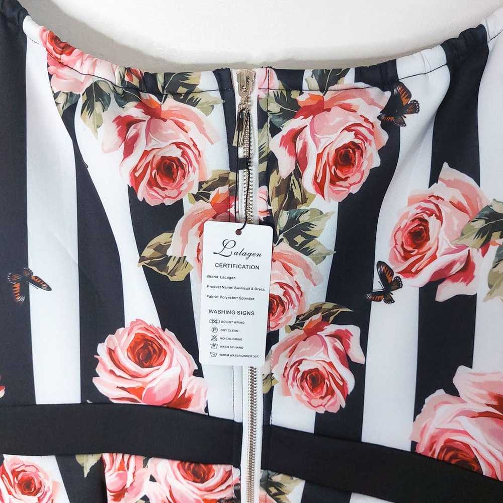 Lalagen NWT Rose Stripe Fit & Flare Scuba Dress XL - image 6