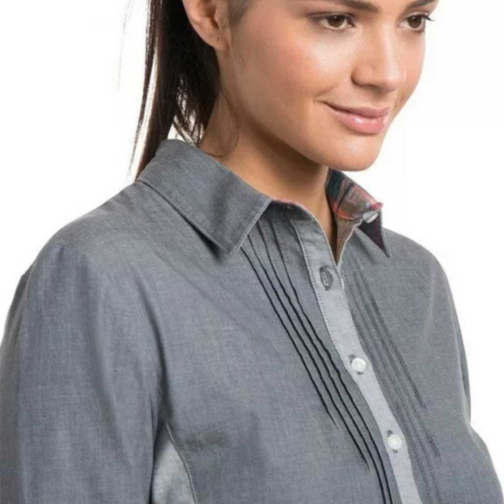 KUHL Kiley Chambray Gray Shirt Dress - image 2