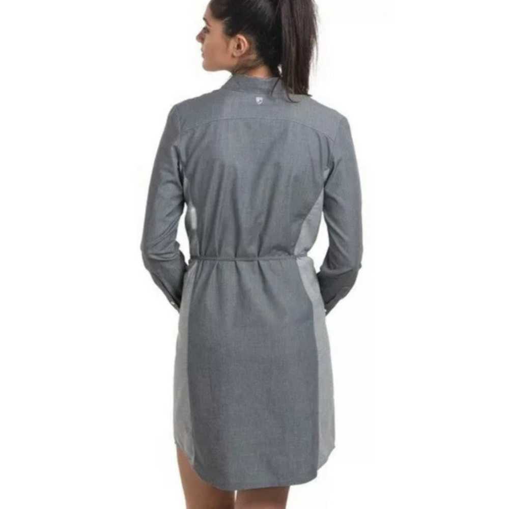 KUHL Kiley Chambray Gray Shirt Dress - image 3