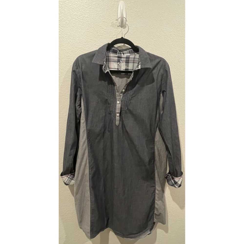 KUHL Kiley Chambray Gray Shirt Dress - image 4