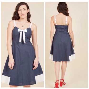 ModCloth navy and white sailor dress 2x