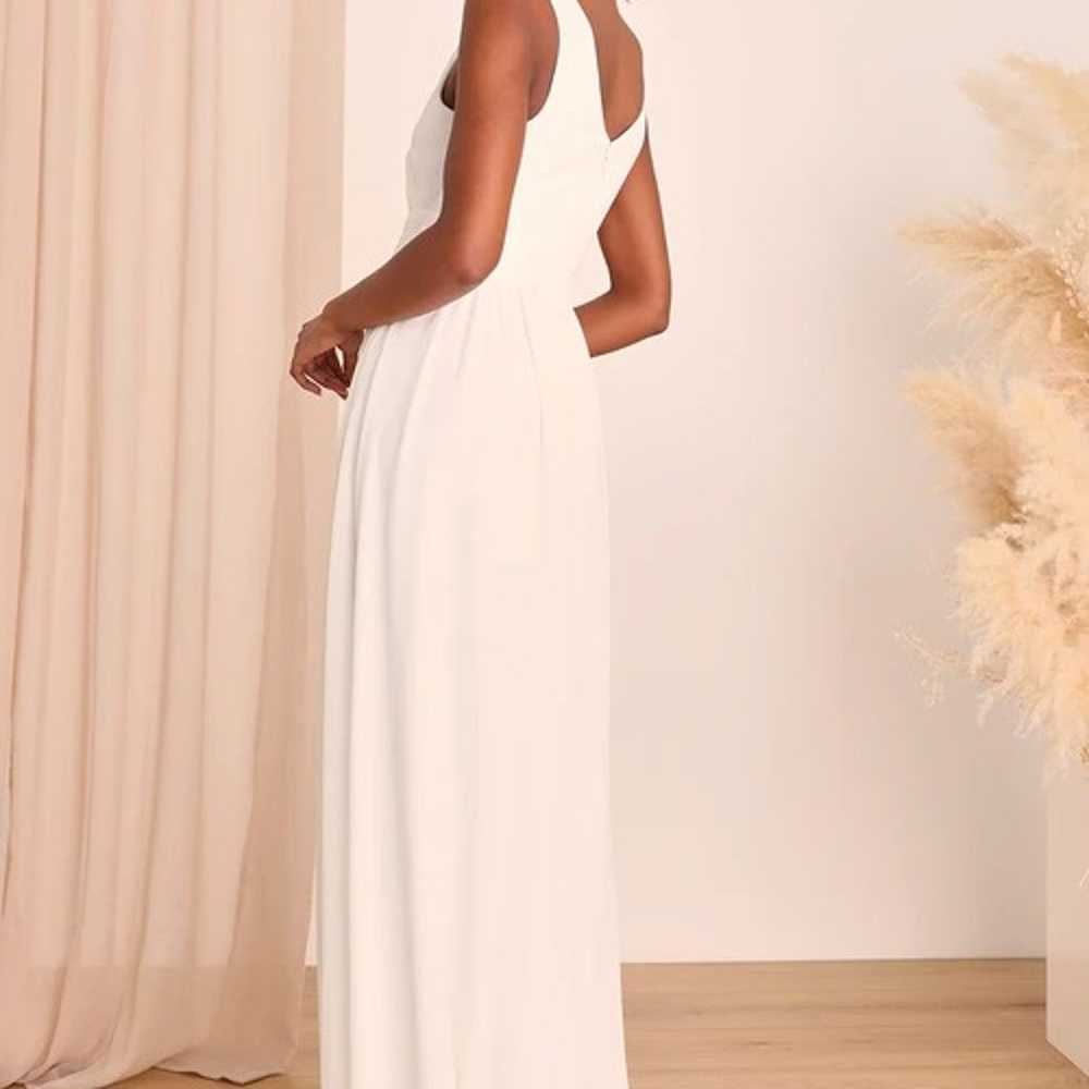 Thoughts of Hue White Surplice Maxi Dress - image 3