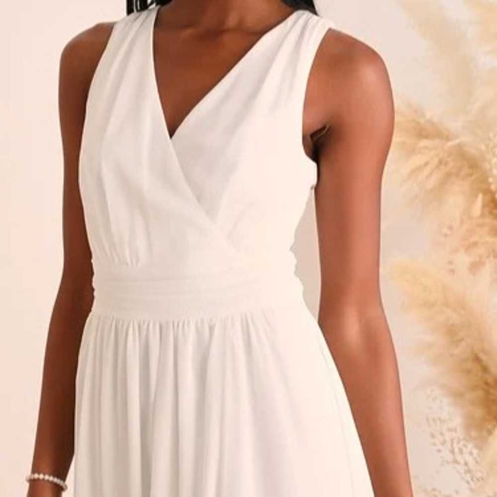 Thoughts of Hue White Surplice Maxi Dress - image 4