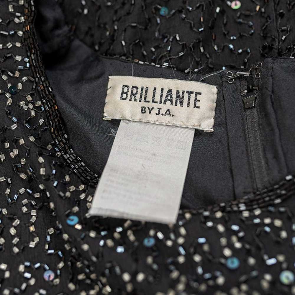 Vintage 80s Brilliante by J.A. Black Sequin Dress… - image 3