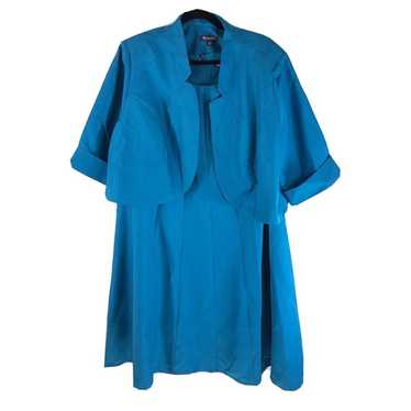 Roamans Set Outfit A Line Dress Jacket Sleeveless… - image 1
