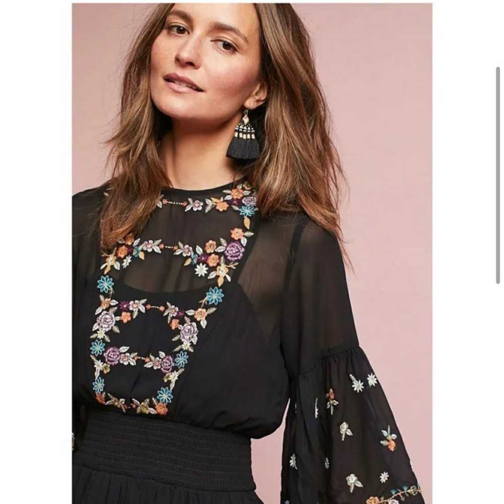 MAEVE Anthropologie Anfisa Embroidered Tunic Dres… - image 2