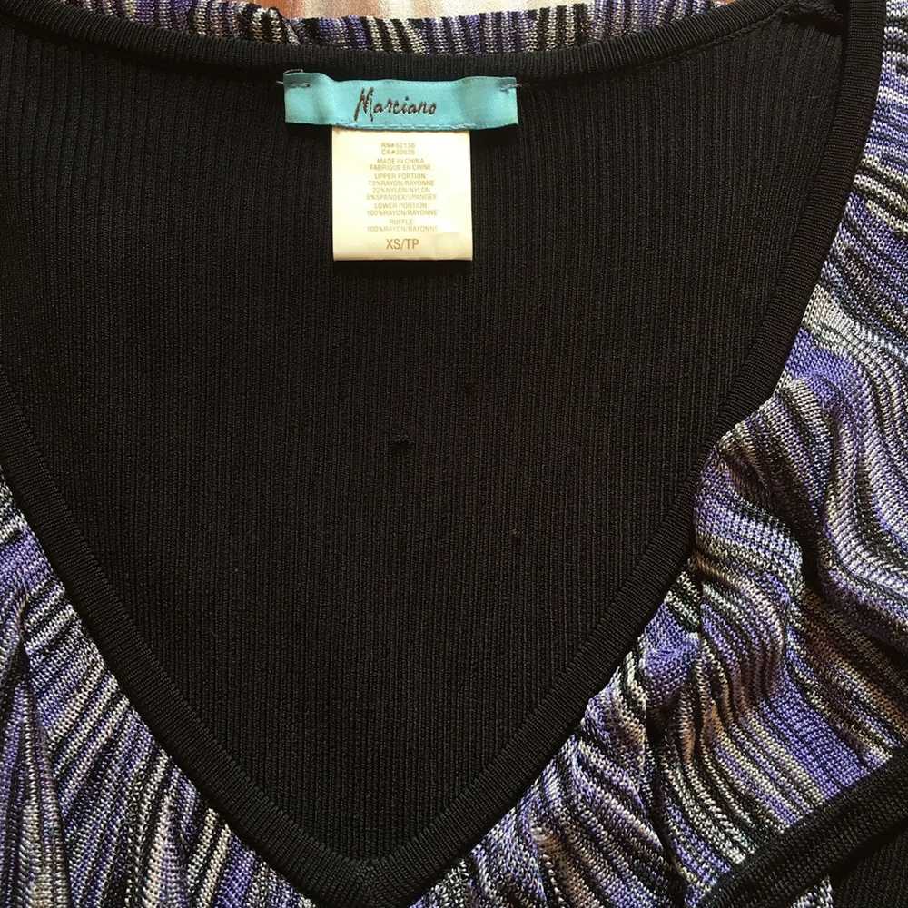 Georges Marciano marciano black purple knit v nec… - image 4
