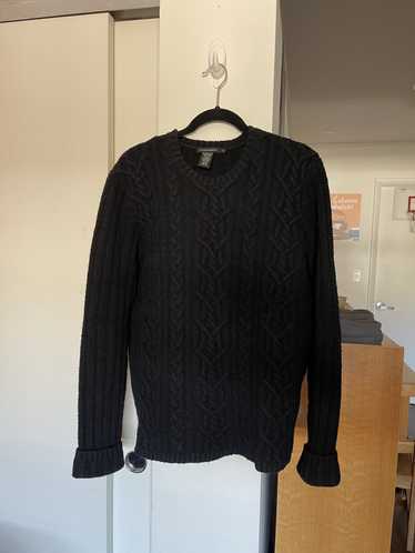 Club Monaco Black Cable Knit Club Monaco Sweater