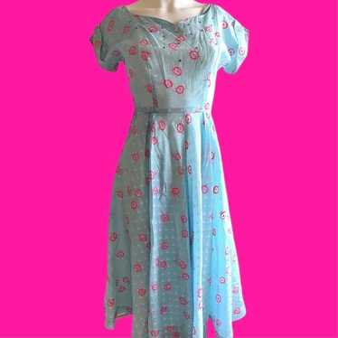 Vintage Rockabilly  1950s Day Dress - image 1