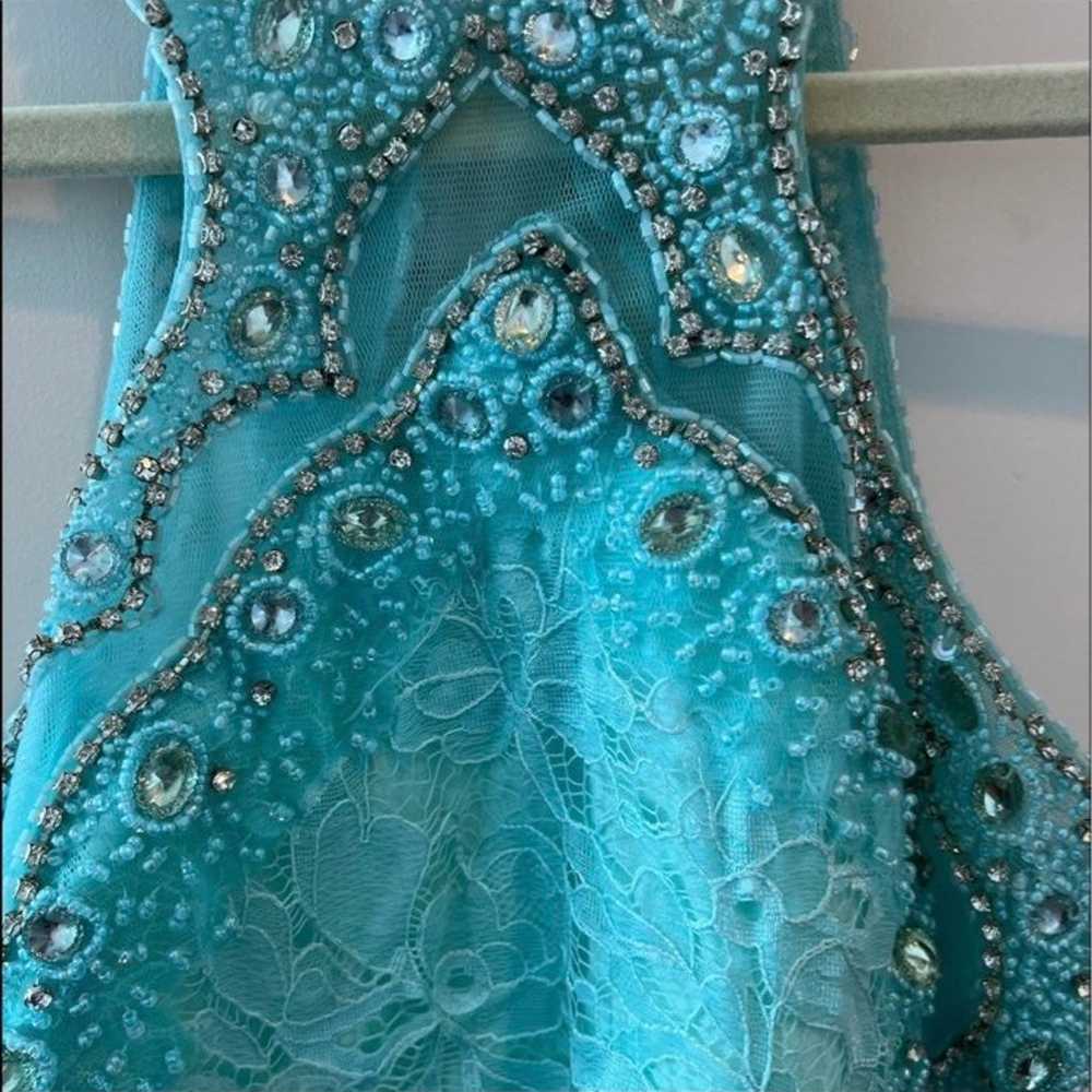 Mint Green Beaded Lace By Nox Anabel Size XS With… - image 3