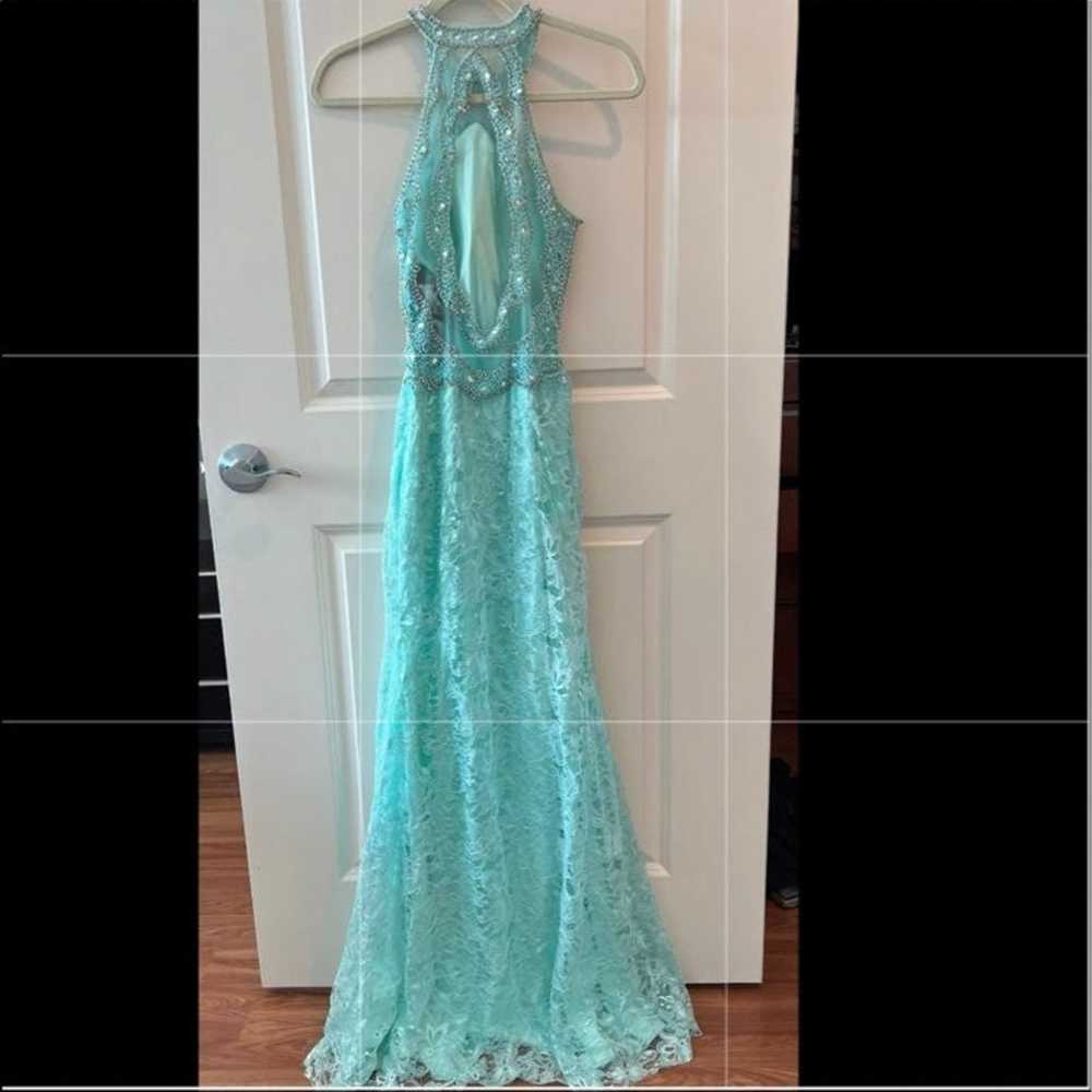Mint Green Beaded Lace By Nox Anabel Size XS With… - image 4