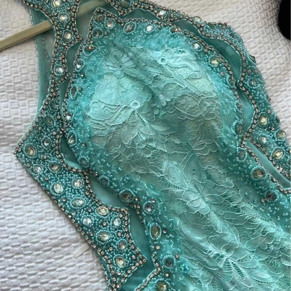 Mint Green Beaded Lace By Nox Anabel Size XS With… - image 5