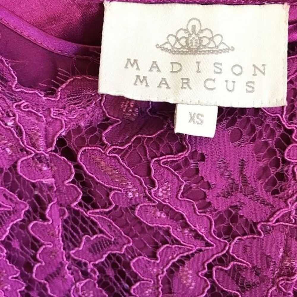 Madison Marcus Magenta V- Neck Lace - image 3