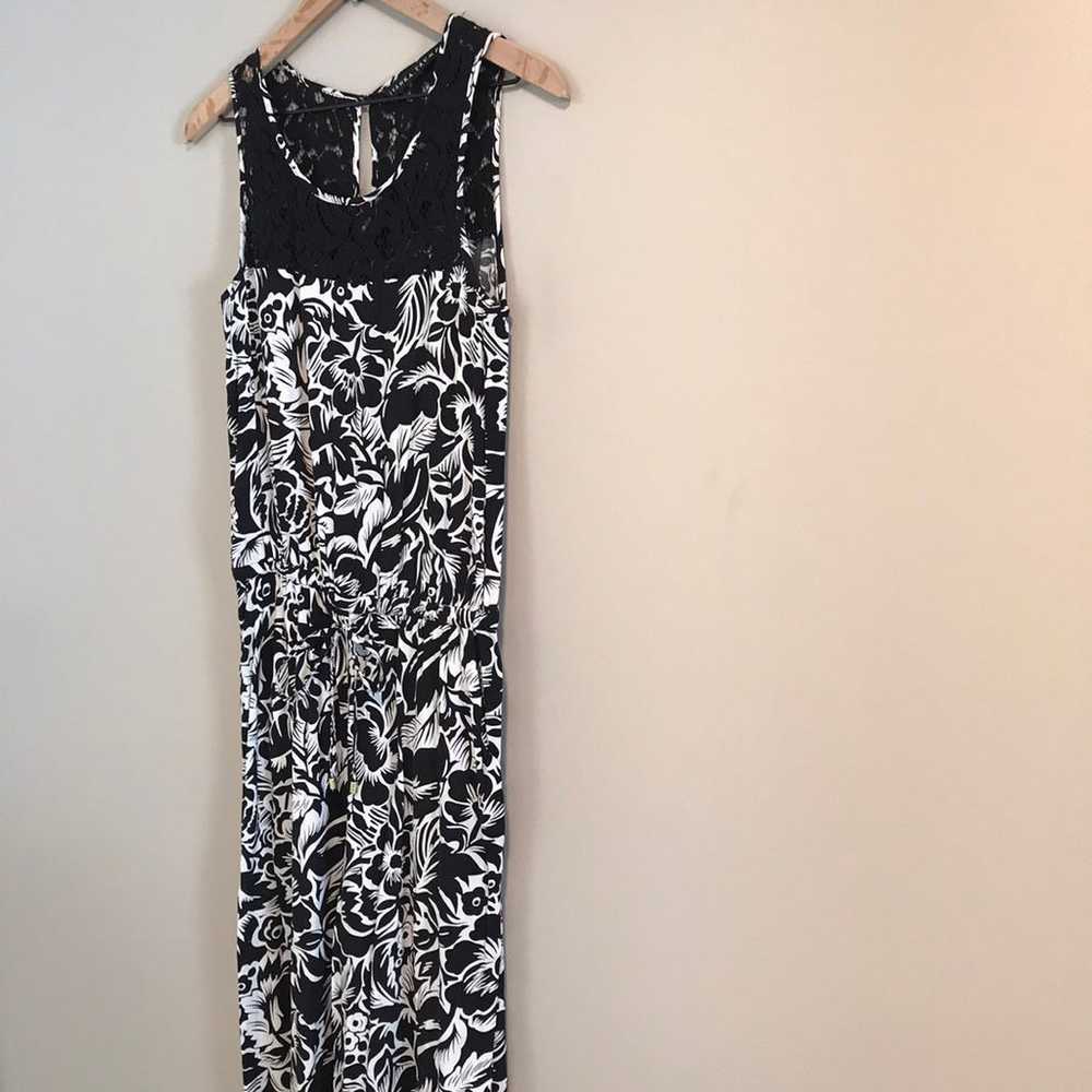 Ivanka Trump Black White Lace Jumpsuit - image 3