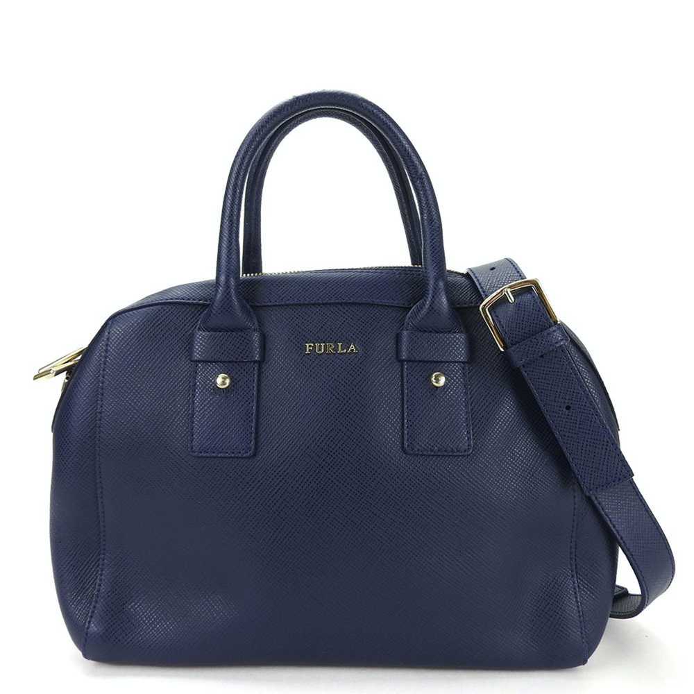 Furla FURLA hand bag shoulder navy ladies - image 10