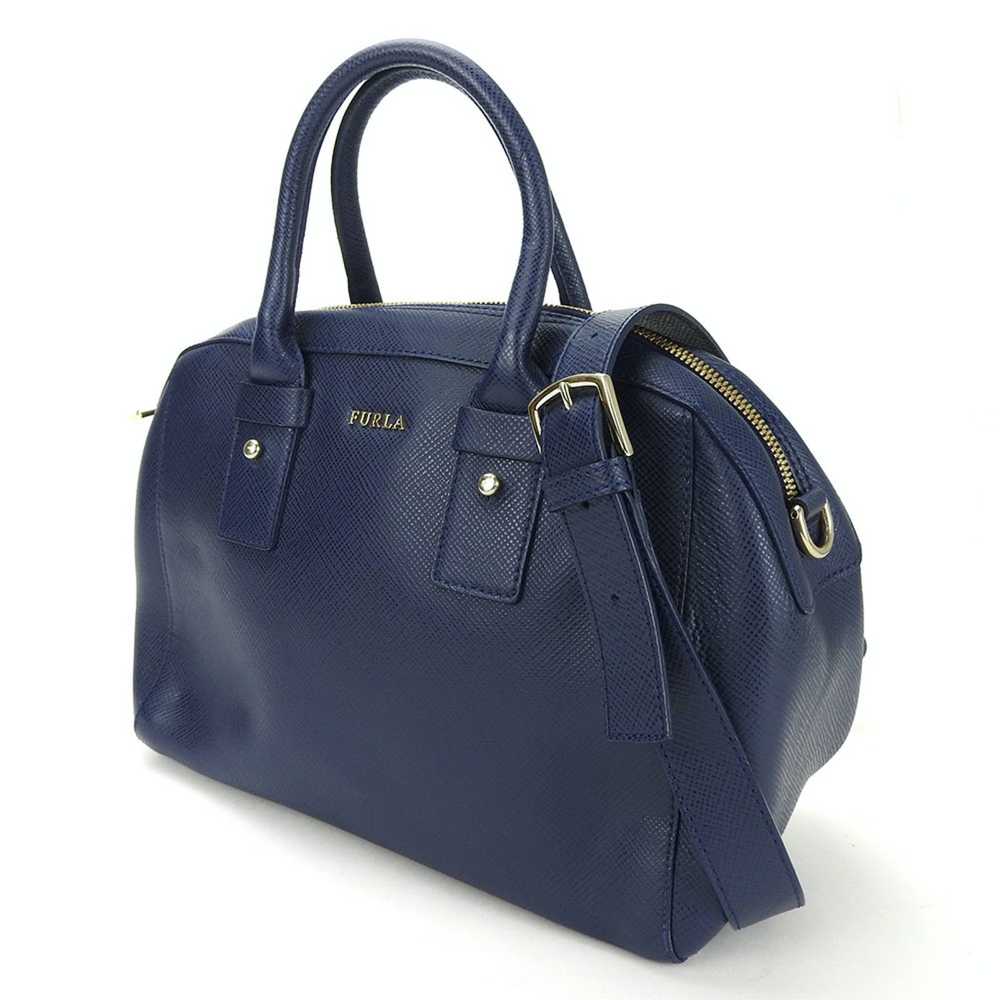 Furla FURLA hand bag shoulder navy ladies - image 2