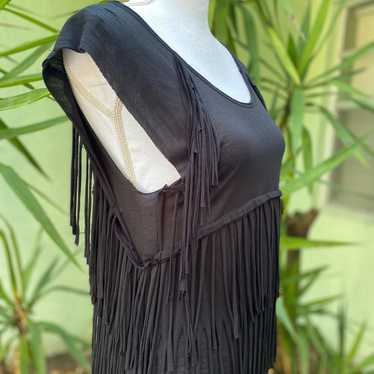 Kensie Black Fringe Dress