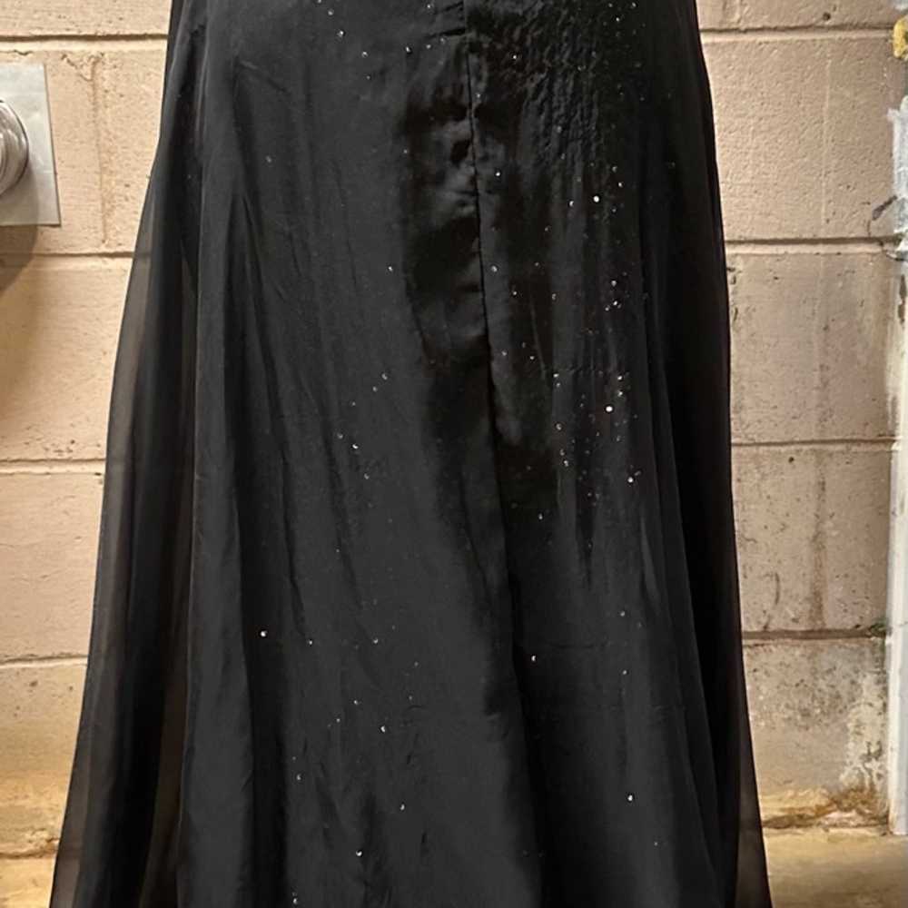 Black strapless prom dress - image 2
