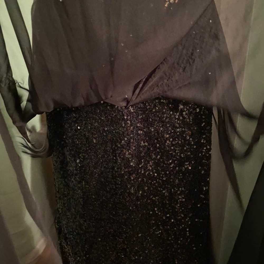 Black strapless prom dress - image 5