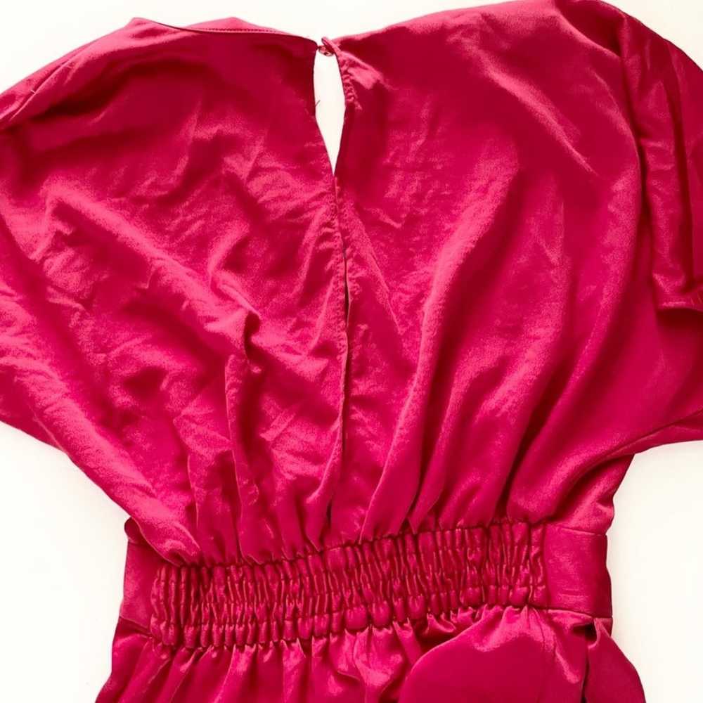 Zara Sanity Red Surplice Satin Like Jumpsuit NWOT - image 9