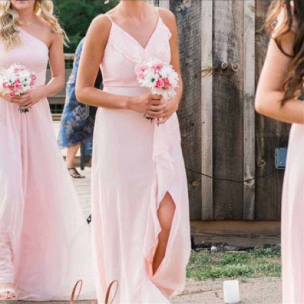 Womens Pale Pink Bridesmaids Dress - image 3