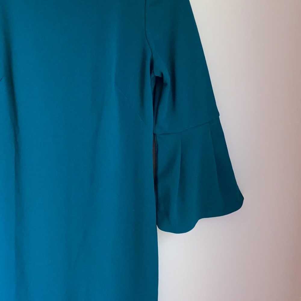 Eliza J Bell Sleeve Dress Teal Size 6 - image 2