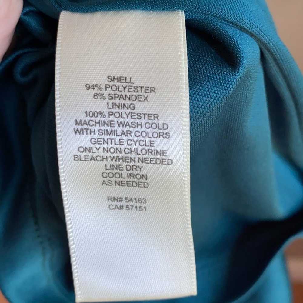 Eliza J Bell Sleeve Dress Teal Size 6 - image 6
